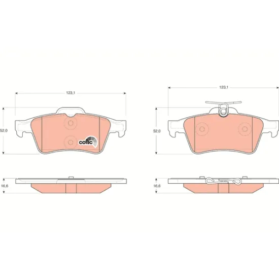 ARKA FREN DİSK BALATA ( FORD FOCUS CMAX 04-15 ) (MAZDA-3 03//OPEL VECTRA C/FOCUS II 1.4-1.6 04/ /PEUGEOT 508 10/)