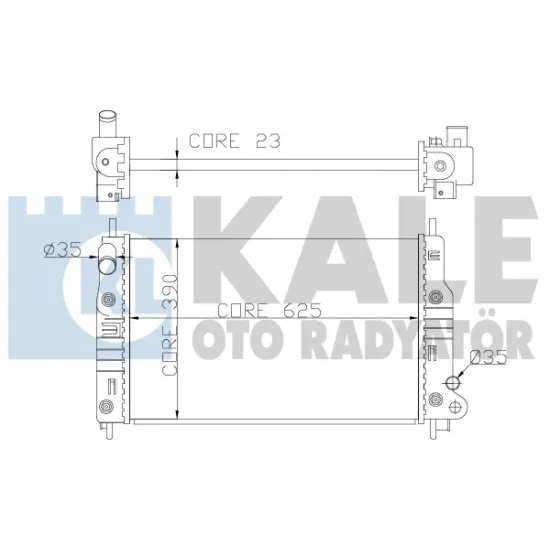 MOTOR SU RADYATORU MONDE I / II 1.6 16 V / 1.8 16V / 2.0 16V 92>00 OLCU:(620 X 388 X 26) OTOMATIK