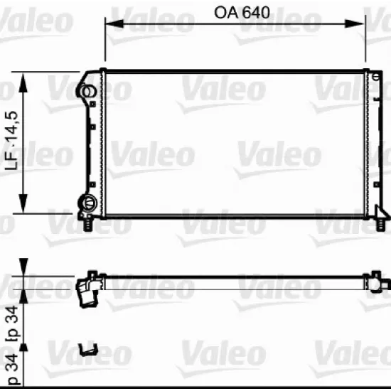 RADYATOR (FIAT DOBLO 1.2 01-/ 1.4 05-) AC