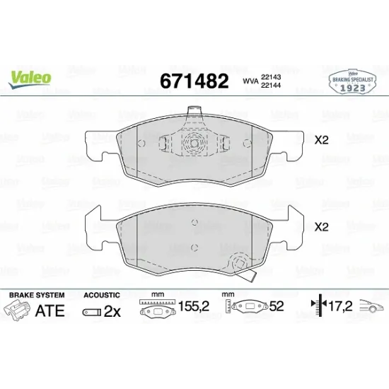 FREN BALATASI ON OPEL CORSA E 14 JANT 1.0 1.4 1.3 CDTI