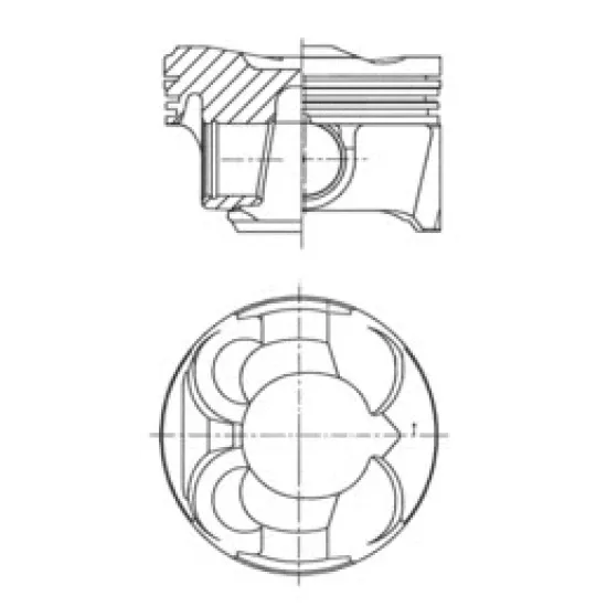 PISTON SEGMAN STD (77,00mm) BMW N13 B16 A F20 F30 F80 MINI N18 B16 A R55 R56 R58 R59 R60 PEUGEOT 5FW (EP6) 5008 308 3008 207 CITROEN C3 C4 I