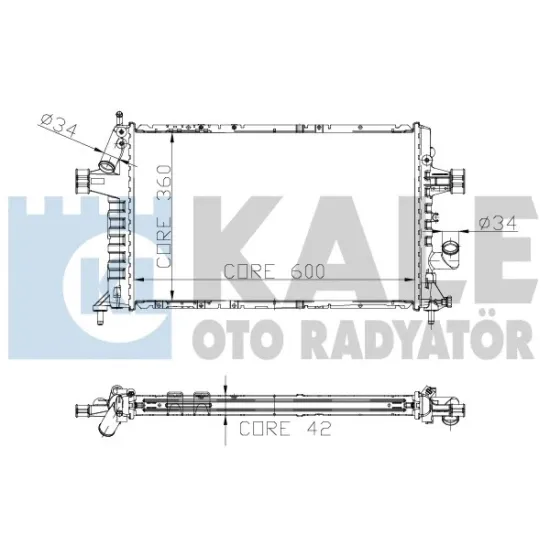 MOTOR RADYATORU (600x368x32) ASTRA G 1,7 TD 00-> MANUEL