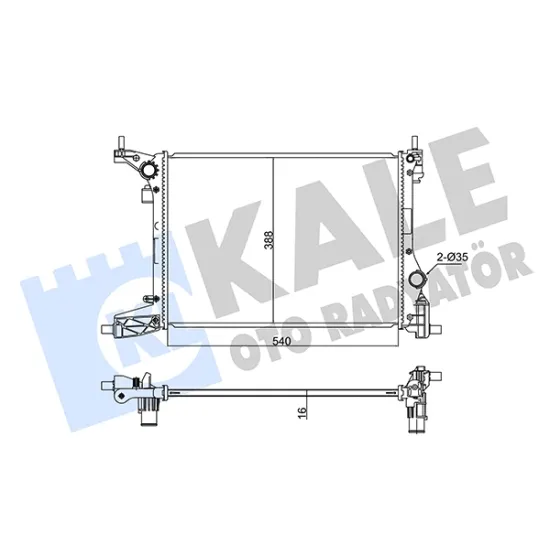 SU RADYATORU BRAZING ( FIAT: EGEA 1.4 2015- BENZINLI (MT) BRAZ