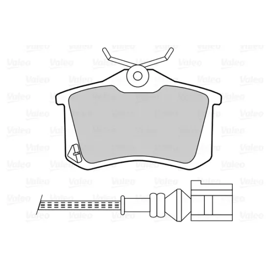 ARKA FREN BALATASI-KABLOLU 17MM (VW POLO 02-10 SHARAN 96-10 SEAT ALHAMBRA 96-10 IBIZA 02-10)