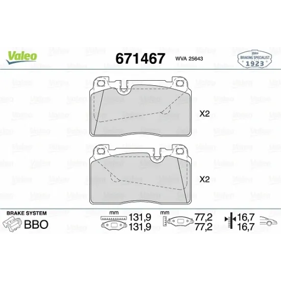 ON FREN BALATASI 17MM (AUDI A6 15-18 Q5 13-17 PORSCHE MACAN)