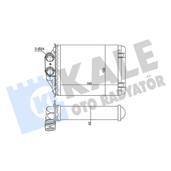 KALORIFER RADYATORU FIAT 500C FIAT 500 PANDA 1,2 / 1,3 / 1,4