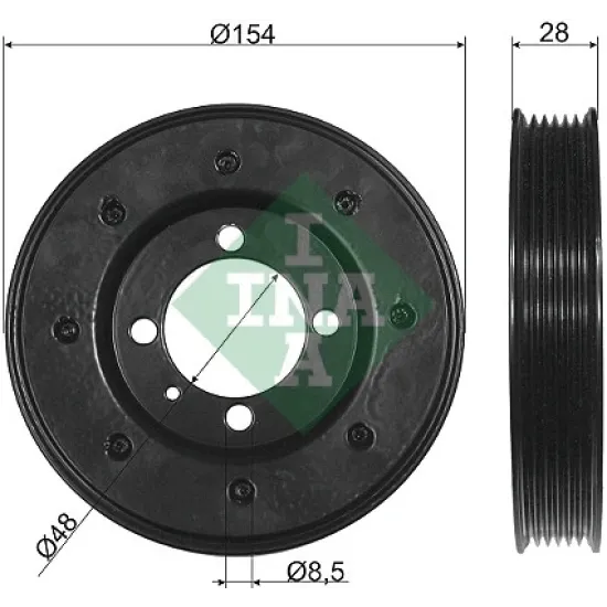 KRANK KASNAGI 6 KANALLI (FORD MONDEO III - TRANSIT 2.0 V184 01- 16V 2.0TDCI 07-)