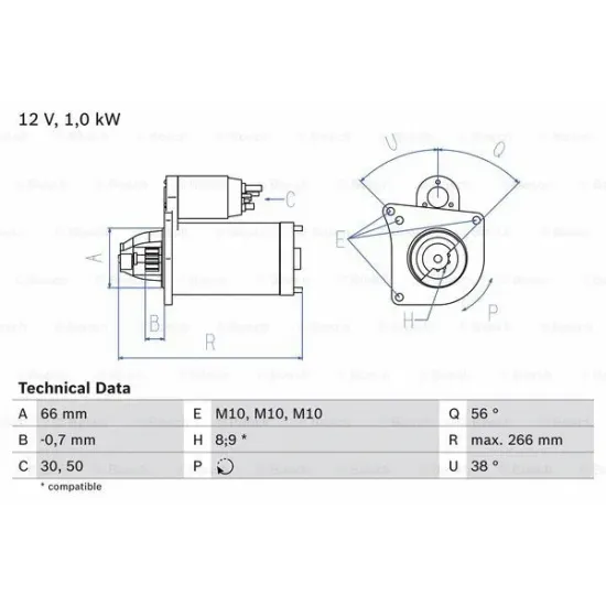 MARS MOTORU 12V 0,8KW 8DIS VALEO TIP DACIA LOGAN SANDERO 1,4 RENAULT KANGOO CLIO I MEGANE I 1,4 98