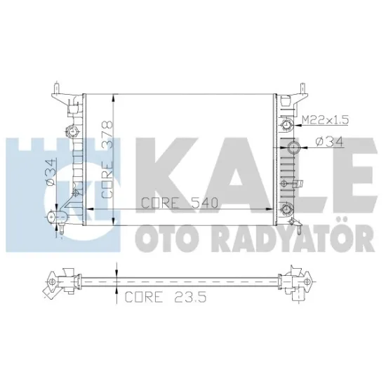 MOTOR RADYATORU VECTRA B KLIMASIZ OTOMATIK (537x358x22)