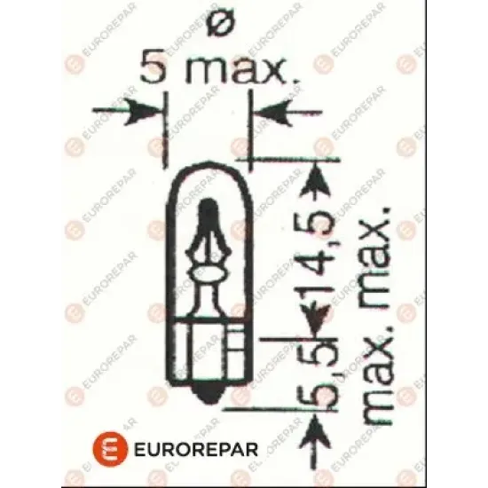 ERP 12V-W1,2W AMPUL 