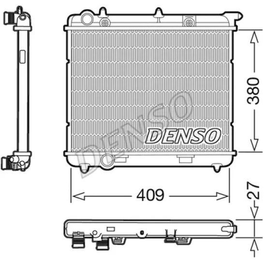 SU RADYATORU MEKANIK ( CITROEN C2 1.4HDI-C3 1.4I-1.4HDI-1.6 16V) 3 ÇIKIŞLI