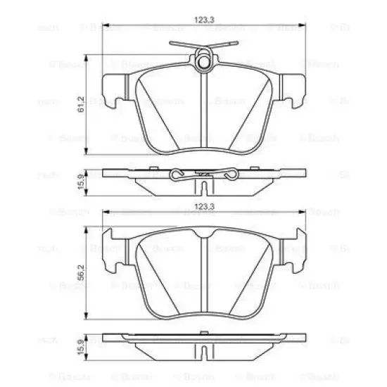 ARKA FREN BALATASI- (VW GOLF 13- PASSAT 14- AUDI A3 12- SEAT LEON 13- SKODA SUPERB 15-)