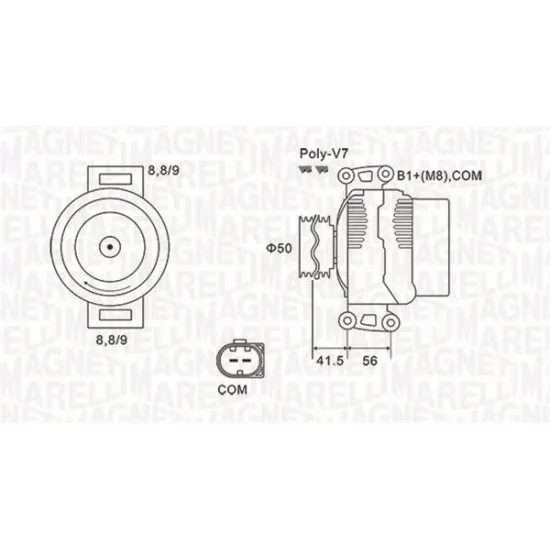 ALTERNATOR (14V 180A) W169 04>12 W204 09>14 W212 09>15 W164 09>11 VITO W639 06> SPRINTER 906 06>09