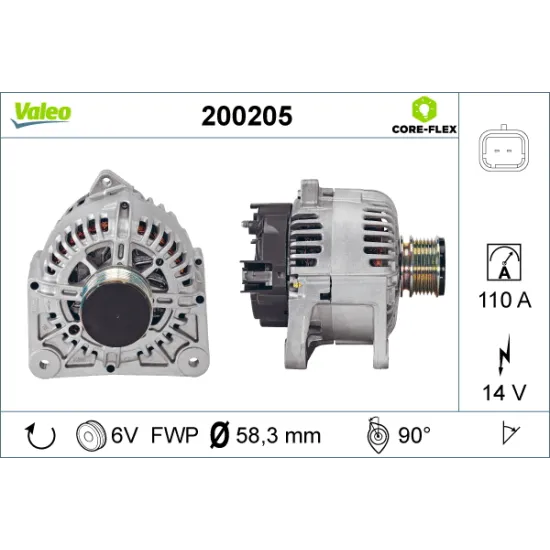 ALTERNATOR KMP 03> CLO-MGN-KNG-LOG 1.5dci 110ah