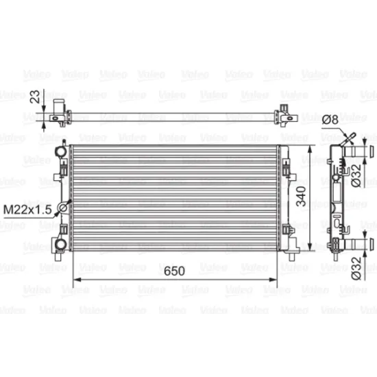 SU RADYATORU-650X340X23 (VW POLO 10-20 AUDI A1 11-14 SEAT IBIZA 09-17 SKODA FABIA 11-15)