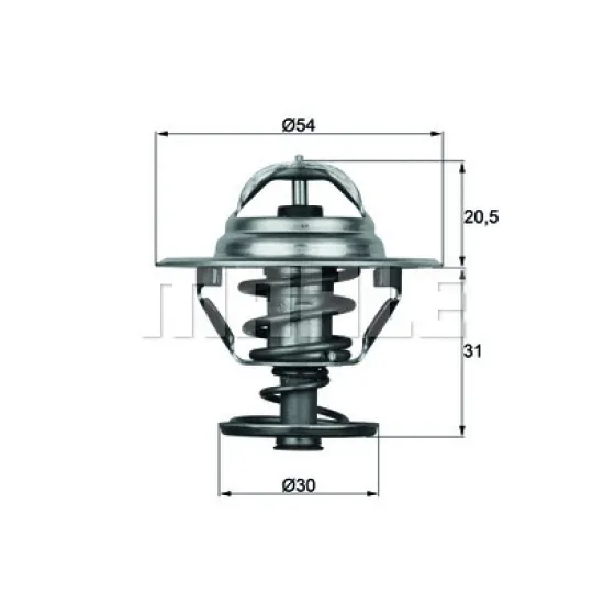 TERMOSTAT 76 °C CONTA ILE VOLVO TRUCK F12