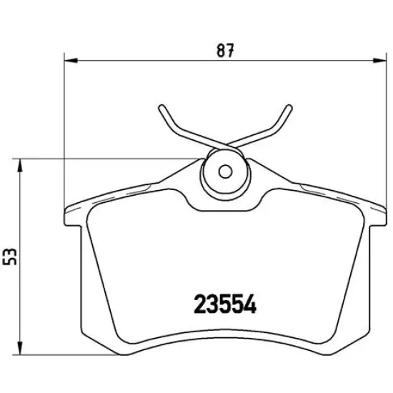 FREN BALATASI ARKA KABLOSUZ 17mm (RENAULT MEGANE II PEUGEOT 307 CITROEN C3 / C4 - VW CADDY 04-15