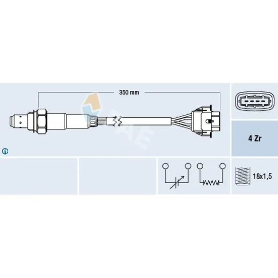 LAMBDA SENSORU ASTRA.G-VECTRA.C 1.6 16V *Z16XE* (P2)