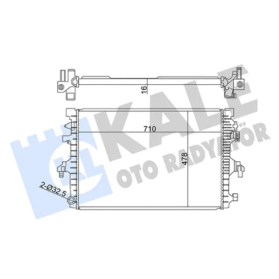 SU RADYATORU BRAZING 26MM M/T (VW TRANSPORTER 10-15) CAAB-CAAC-CFCA