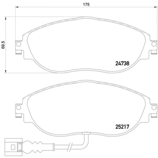 ON FREN BALATASI (VW PASSAT 11-15 SHARAN 11- SEAT ALHAMBRA 11-)