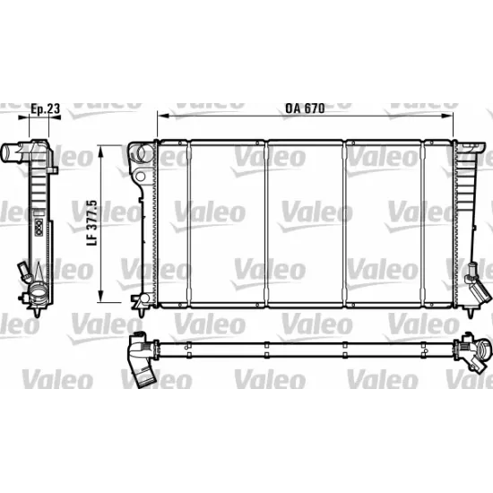 RADYATOR KLIMASIZ MEKANIK ( PEUGEOT PARTNER 99-02 1.9D / CITROEN BERLINGO 99-02 1.9D )