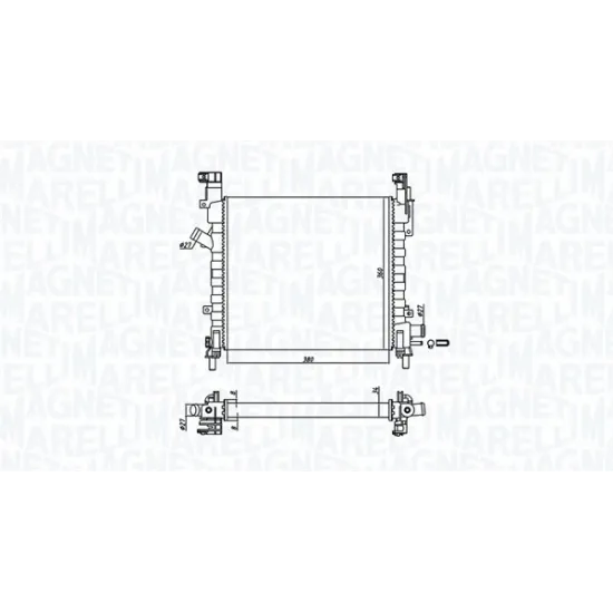 MOTOR SU RADYATORU FORD KA 1,3 / 1,6 03>08 MANUEL KLIMALI (380x348x26)