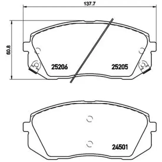 FREN BALATASI ON HYUNDAI TUCSON 2015-/ IX35 10-/ SONATA 2014-/ I40 11-/ KONA 1.6 TGDI 16-/ KIA SOUL 15-/ SPORTAGE 10-/ SPORTAGE 15-/