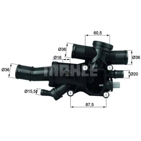 TERMOSTAT 83° KOMPLE (FORD MONDEO IV 2.0TDCI -15)