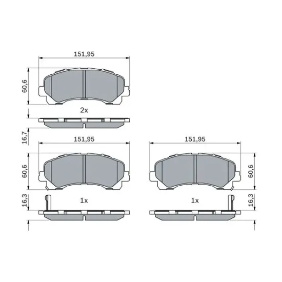 BALATA FREN ON-(ISUZU D-MAX 08-/4×2 / D-MAX 08-/4×4 / D-MAX 12-17 2.5 / D-MAX 17-/ 1.94×4 TFS86J )