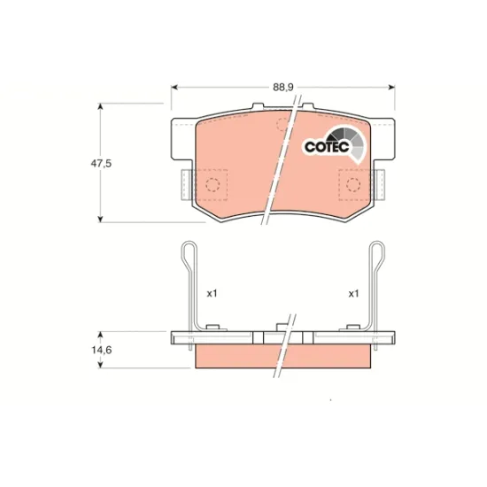 BALATA FREN ARKA-(HONDA ACCORD 90/98/ROVER-600 90/ )