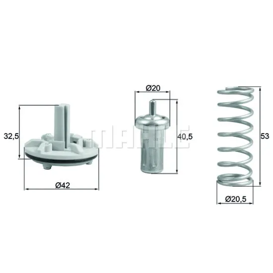 TERMOSTAT 80-95C (VW GOLF 06-13  PASSAT 11-15  POLO 10-14) BLG-BMY-CAVE