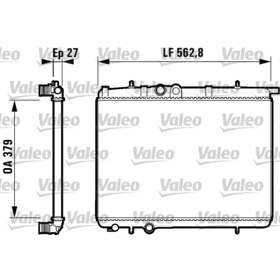 RADYATOR SU KLIMALI 732307 ( PEUGEOT 206 1.4 1.6 2.0I )