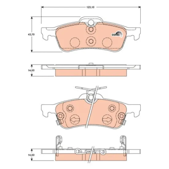 BALATA FREN ARKA-(TOYOTA YARIS 06/11 1.5 HYBRID 12/ ) FRANSA MONTAJ / HONDA CIVIC 1.4 12/// 1.6 ID-TEC 13//