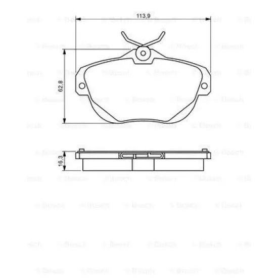 ARKA FREN BALATASI C5 III C6 05> 2,2 HDI 2,7 HDI 3,0 V6 (WVA 24462) OLCU: (113,7*62,7*16,7 MM)