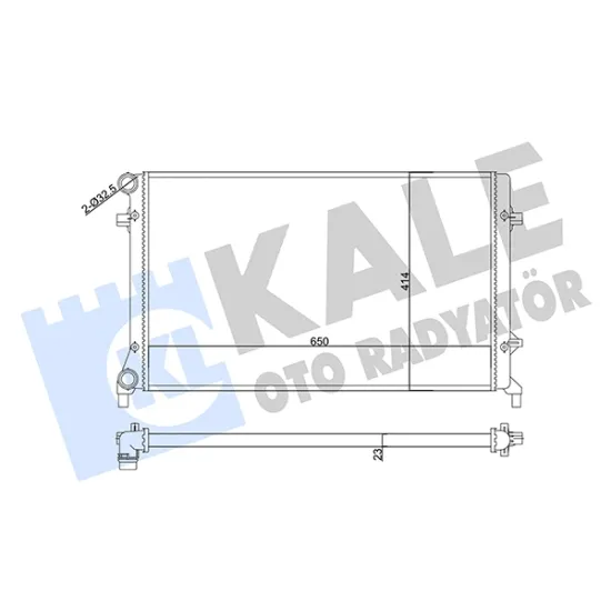 SU RADYATORU (VW CADDY 04- GOLF 04-14 AUDI A3 04-13 SEAT LEON 06-13)