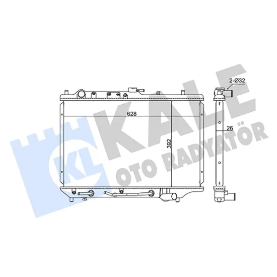 SU RADYATORU (MAZDA 323 1.6 91/94)350×648x33