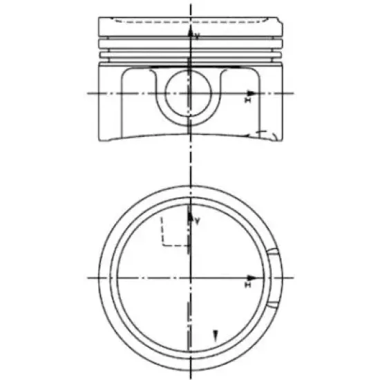 PISTON+SEGMAN (STD 81,01mm) GOLF IV BORA BEETLE A3 A4 A6 TT IBIZA IV LEON TOLEDO II OCTAVIA SUPERB PASSAT 1,8T (150 / 163 / 170 / 180 / 190 PS) AMB ARX ARY ATC AUM AUQ AVJ AWM AWP AWT AWU AWV BEX BFB BJX BKF BNU BVP BVR 95>10