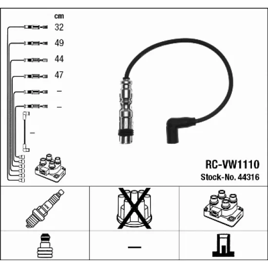 BUJI KABLO TAKIM (VW CADDY 11-15 GOLF 09-13 POLO 10-) CBZB