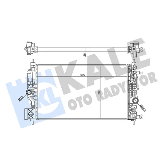 SU RADYATORU (OPEL ASTRA J 1.6 12-/ CASCADA 1.6 13-/ INSIGNIA A 1.6 11-/ ZAFIRA TOURER C 1.6 12- ) AT