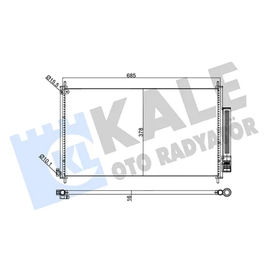 KLIMA RADYATOR (HONDA CR-V IV 2.0 2.4 2012-)703×393x16