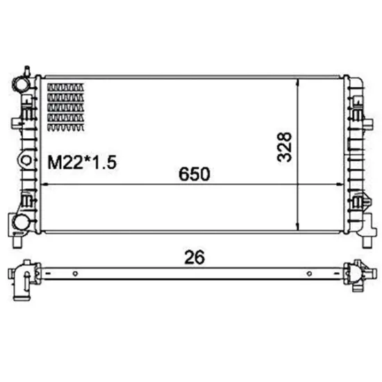 RADYATOR 09> POLO 1.2i-1.2tdi 12V 1.4-1.6 16V