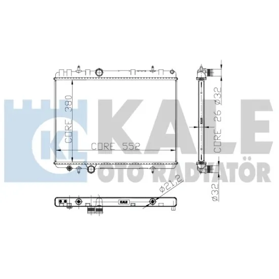 RADYATOR 05> 407-C5 1.6hdi-2.2i +MS +AC