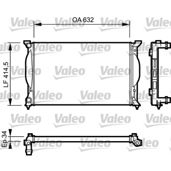 SU RADYATORU (AUDI A4 01-08 A6 02-05 SEAT EXEO 09-14)