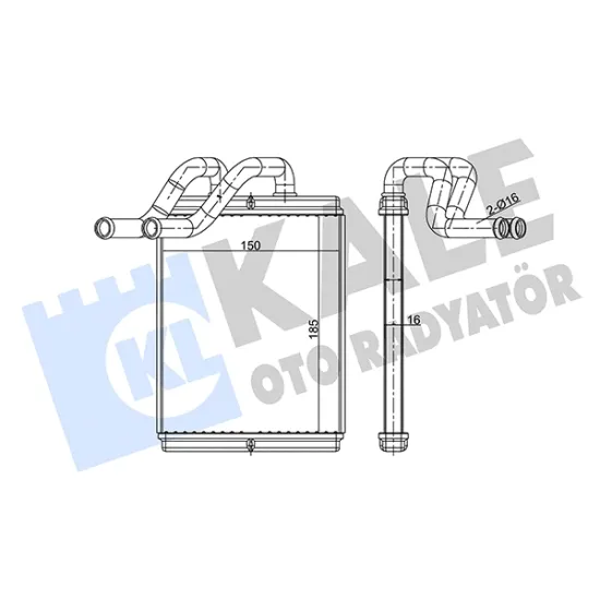 KALORIFER RADYATORU KIA SORENTO 2.5 2003-> (195X165X18)