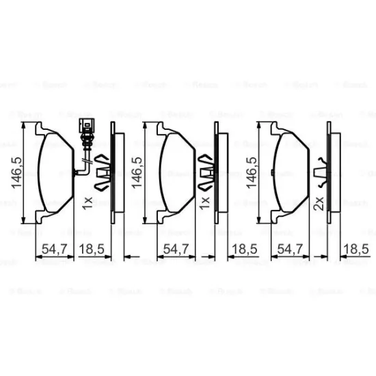 ON FREN BALATASI-KABLOLU- (VW GOLF 98-06 POLO 02-05 AUDI A3 97-03 SEAT LEON 00-06 SKODA OCTAVIA