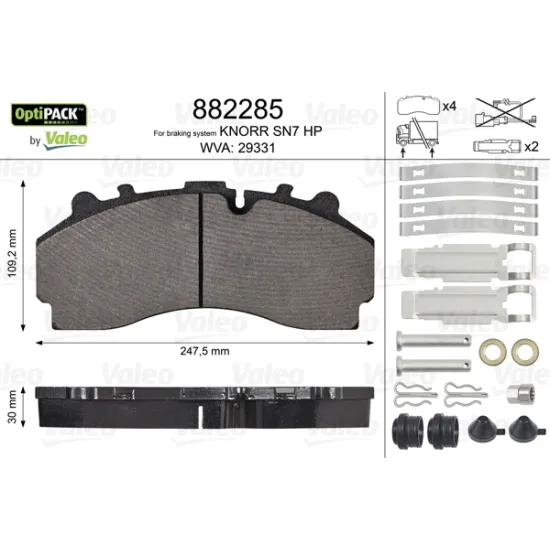 ON / ARKA FREN BALATASI SCANIA 4 SERI L-P-G-R-T-S SERISI 17 > EURO 6       