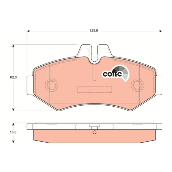 ARKA FREN BALATASI-0WC KULAKSIZ- (VW LT 97-03 MERCEDES SPRINTER 95-06)