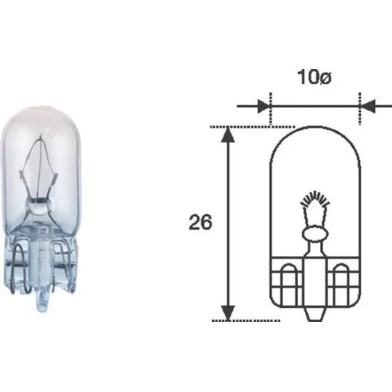 AMPUL 12V W3W 