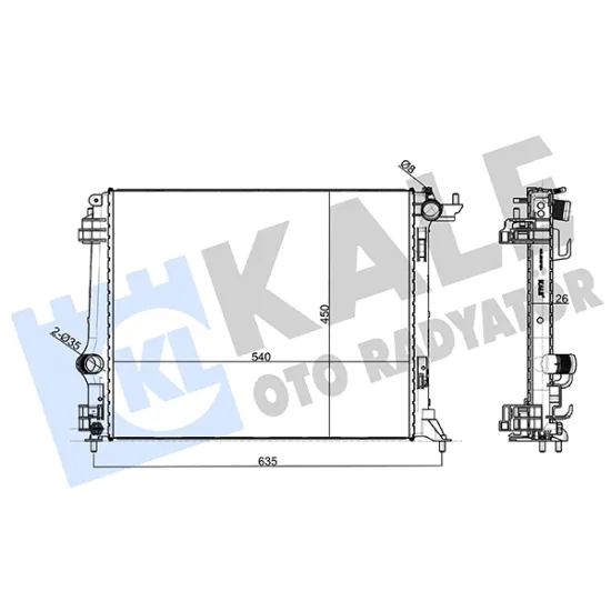 SU RADYATORU MEKANIK (RENAULT MEGANE IV 1.6 DCI SEDAN 15- / TALISMAN 1.6 TCE /GRAND SCENIC 16-)