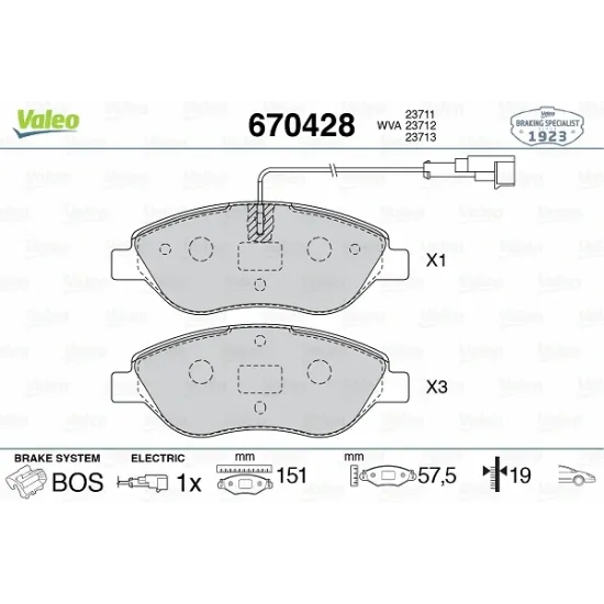 DISK BALATA ON (FIAT: BRAVO 1.416V 1.4T JET 07 EGEA HB)